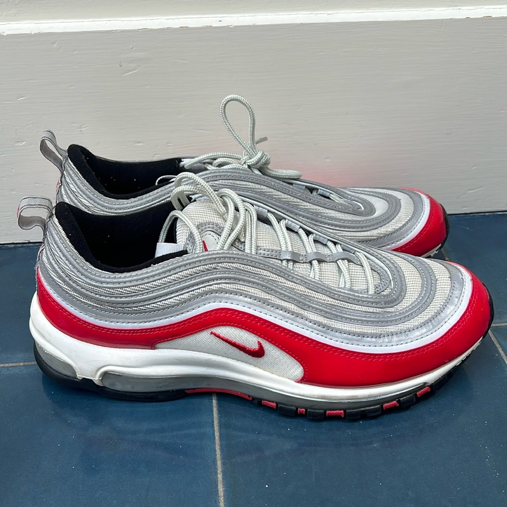 Nike Air Max 97 Red/White/Silver Sz 11